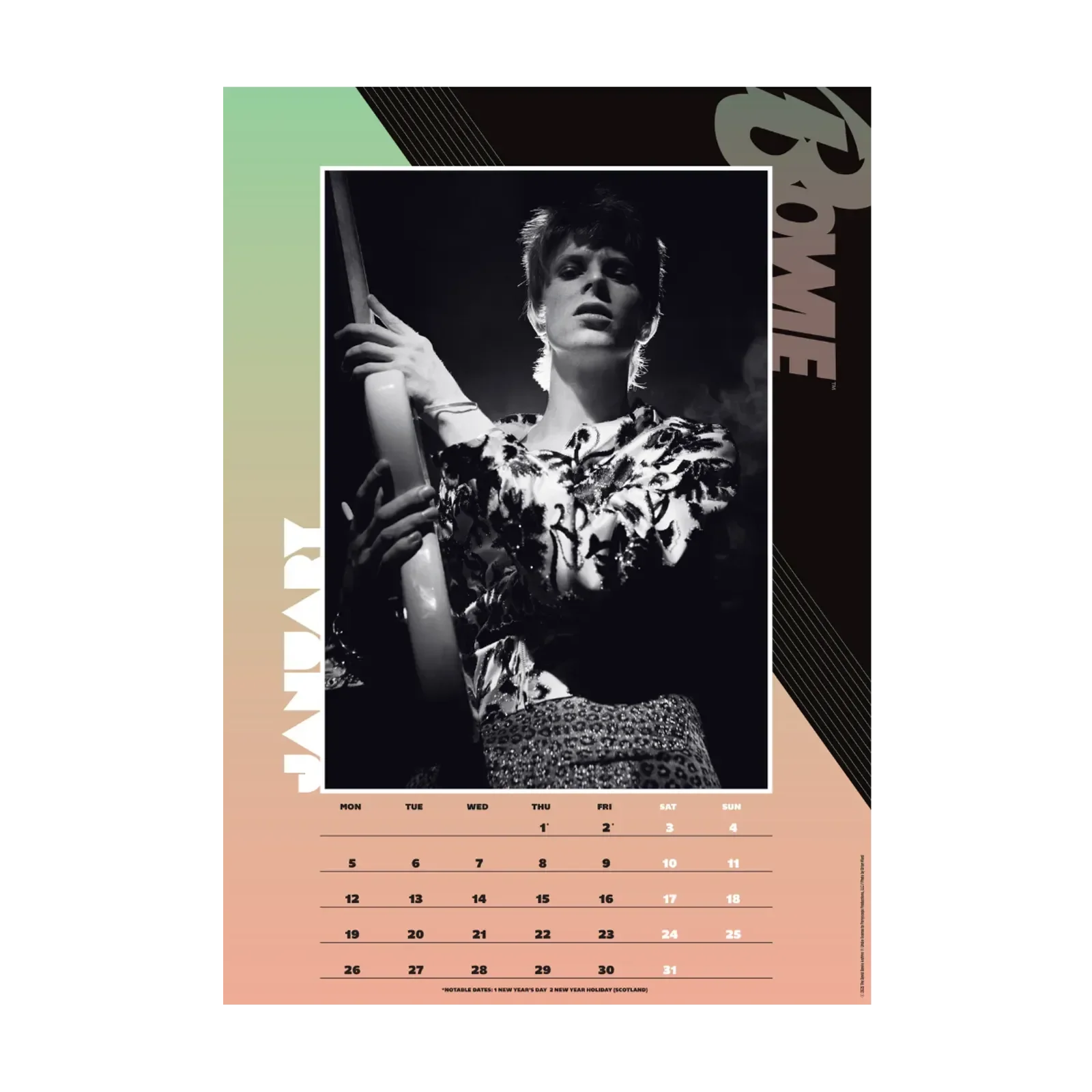 Bowie 16 Month A3 2026 Calendar - Image 2