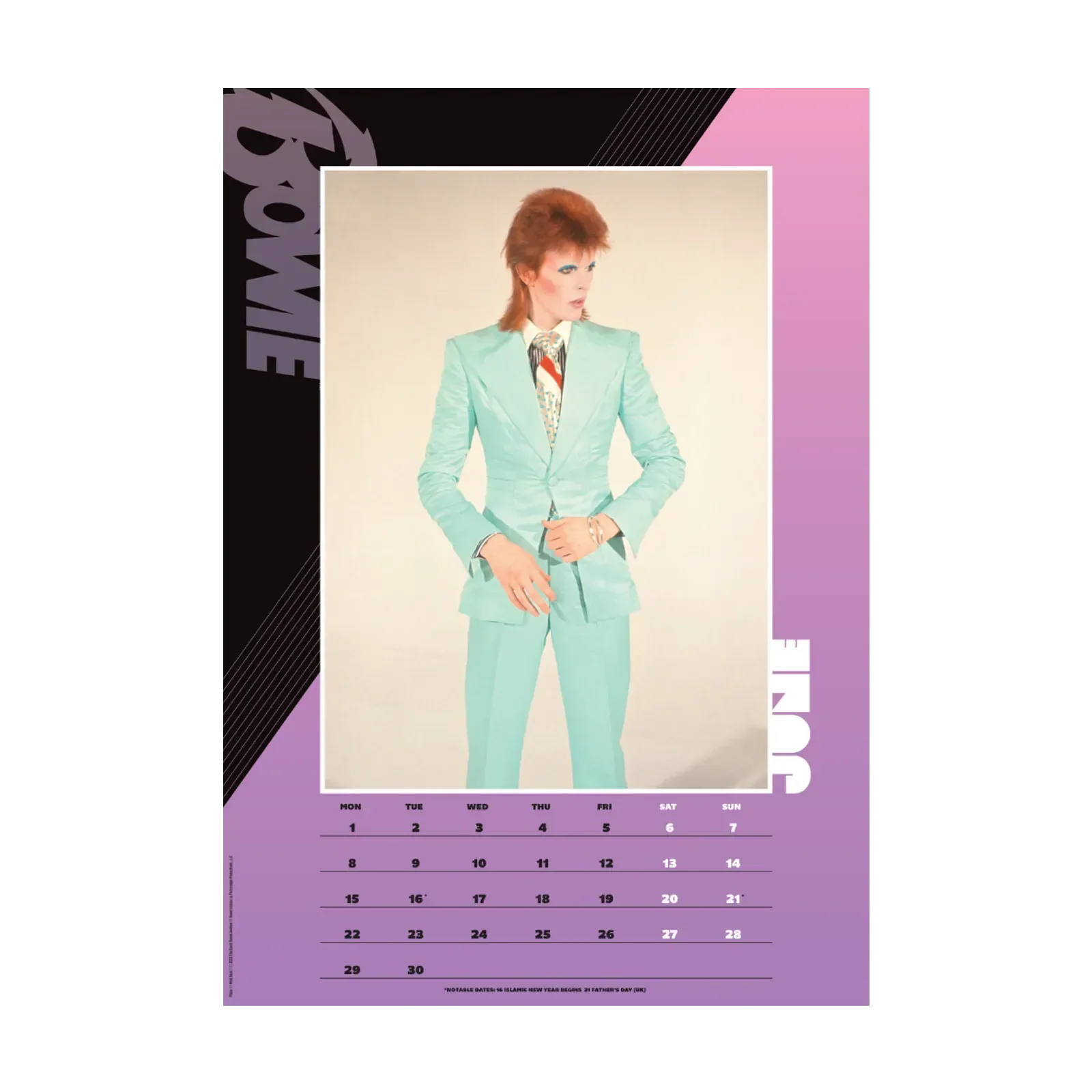 Bowie 16 Month A3 2026 Calendar - Image 3