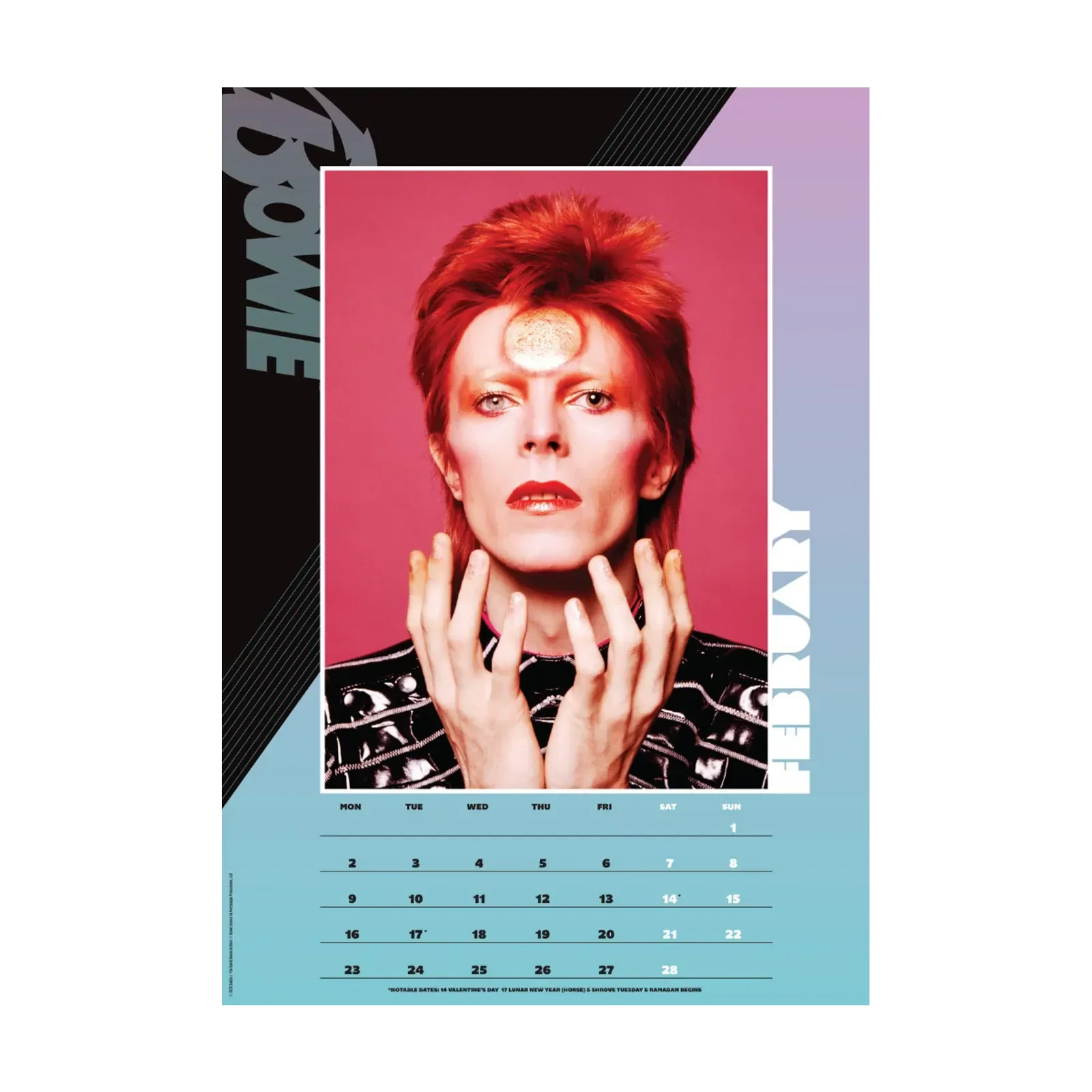 Bowie 16 Month A3 2026 Calendar - Image 4