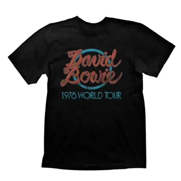 Bowie 1978 World Tour Logo Black T-Shirt