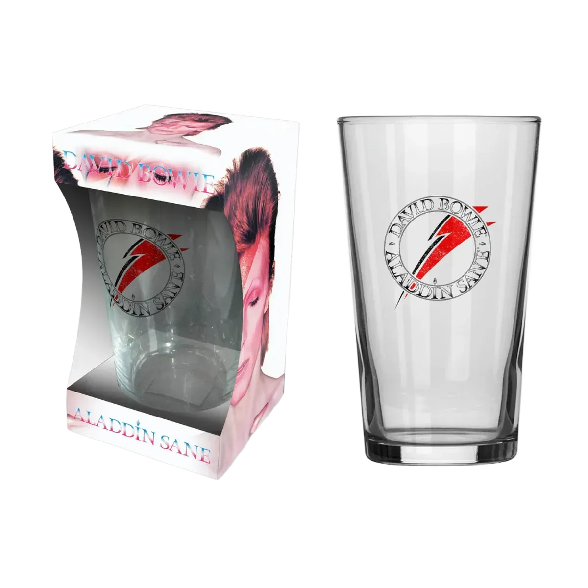 David Bowie Aladdin Sane Beer Glass