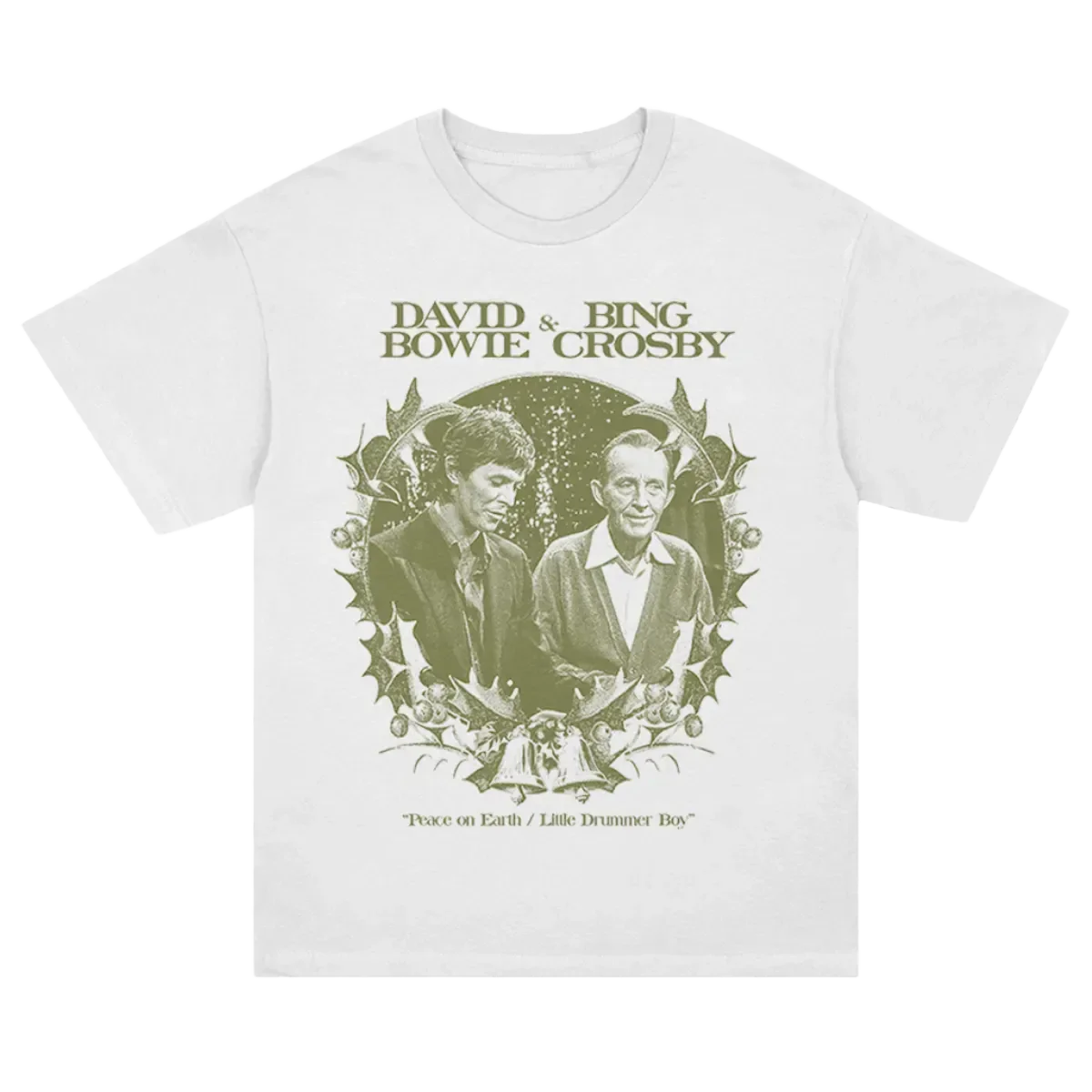 David Bowie & Bing Crosby "Peace on Earth" Olive Green Design