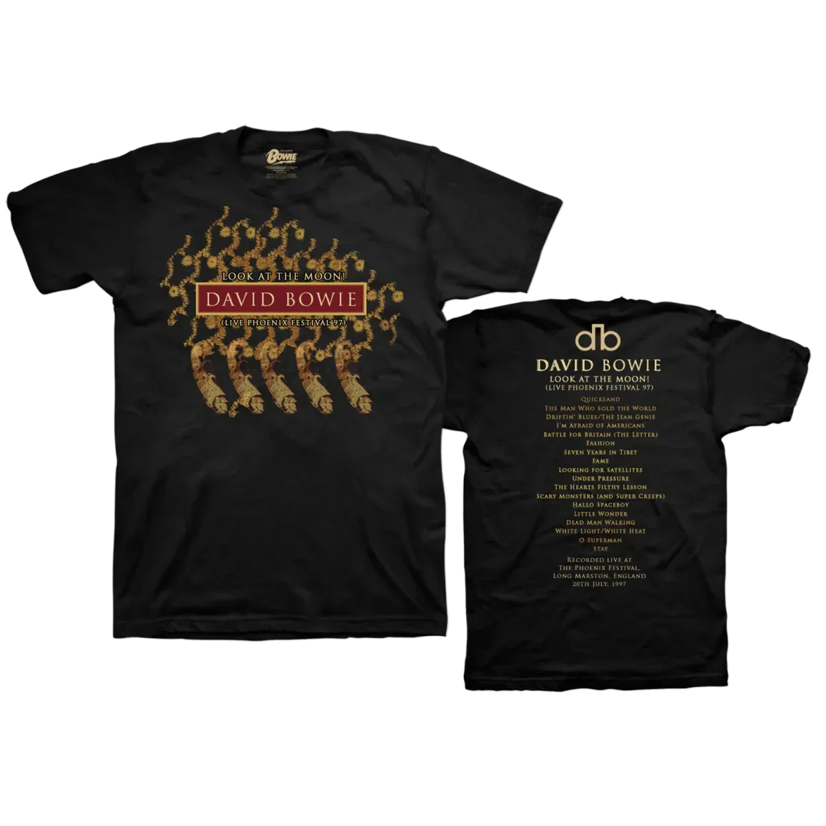 David Bowie Phoenix Festival '97 Black T-shirt