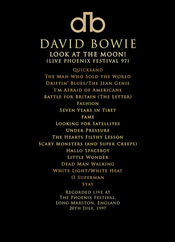 David Bowie Phoenix Festival '97 Black T-shirt - Image 2