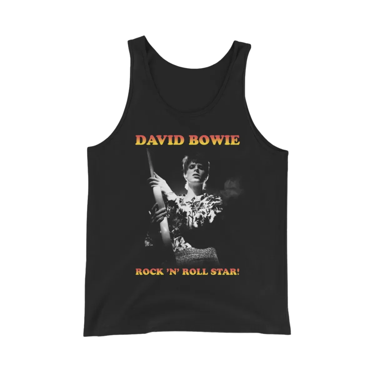 David Bowie Rock N Roll Star! Black & White Design Black Vest