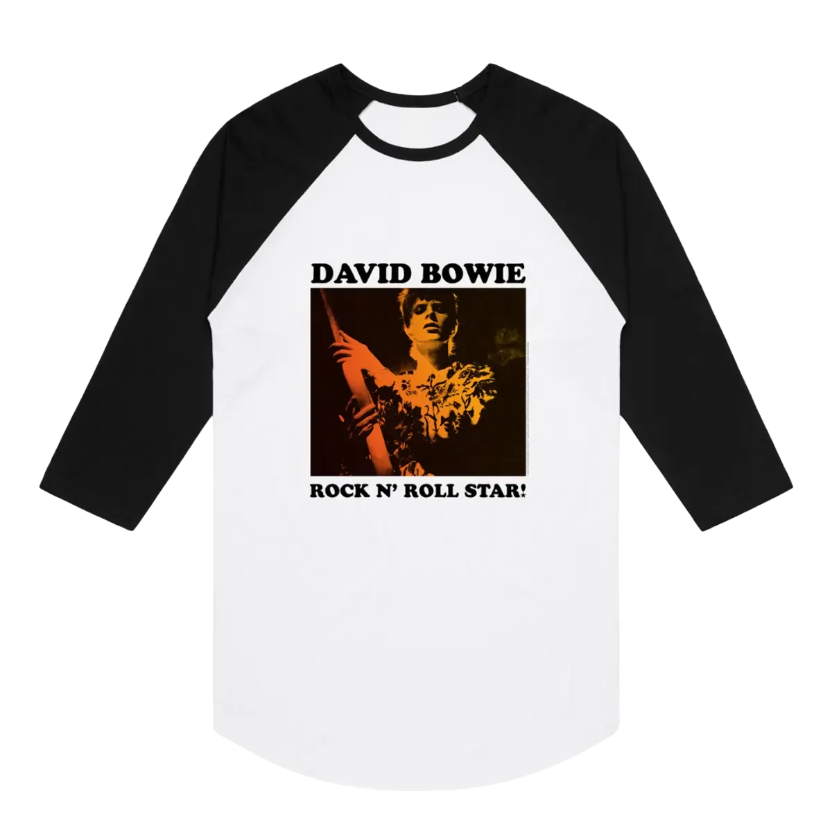 David Bowie Rock N Roll Star! Gold Design Raglan T-Shirt