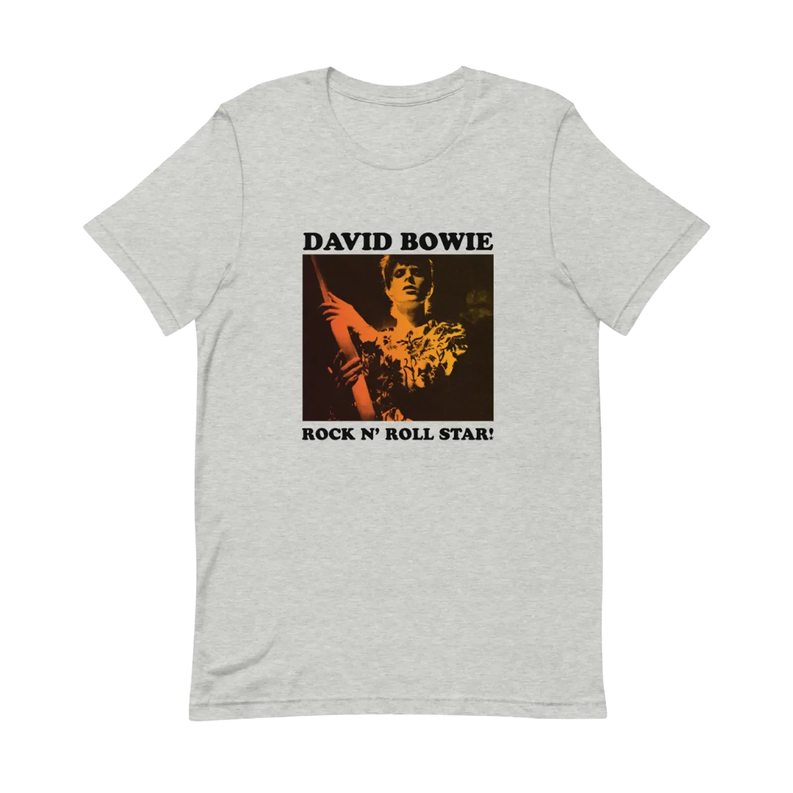 David Bowie Rock N Roll Star! Gold Design T-Shirt - Image 2