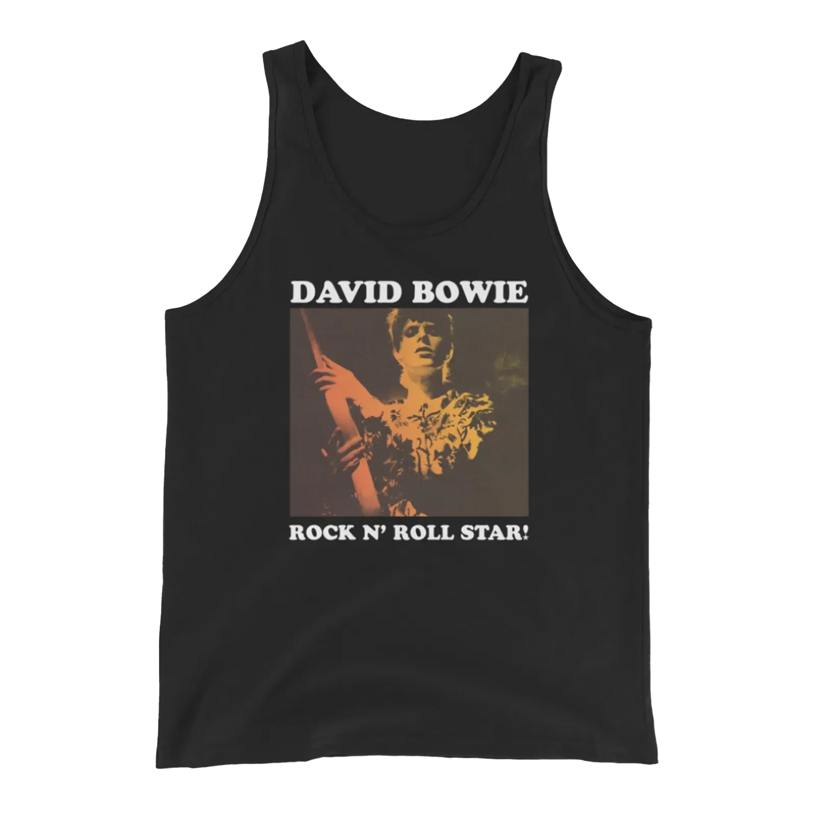 David Bowie Rock N Roll Star! Gold Design Vest - Image 2
