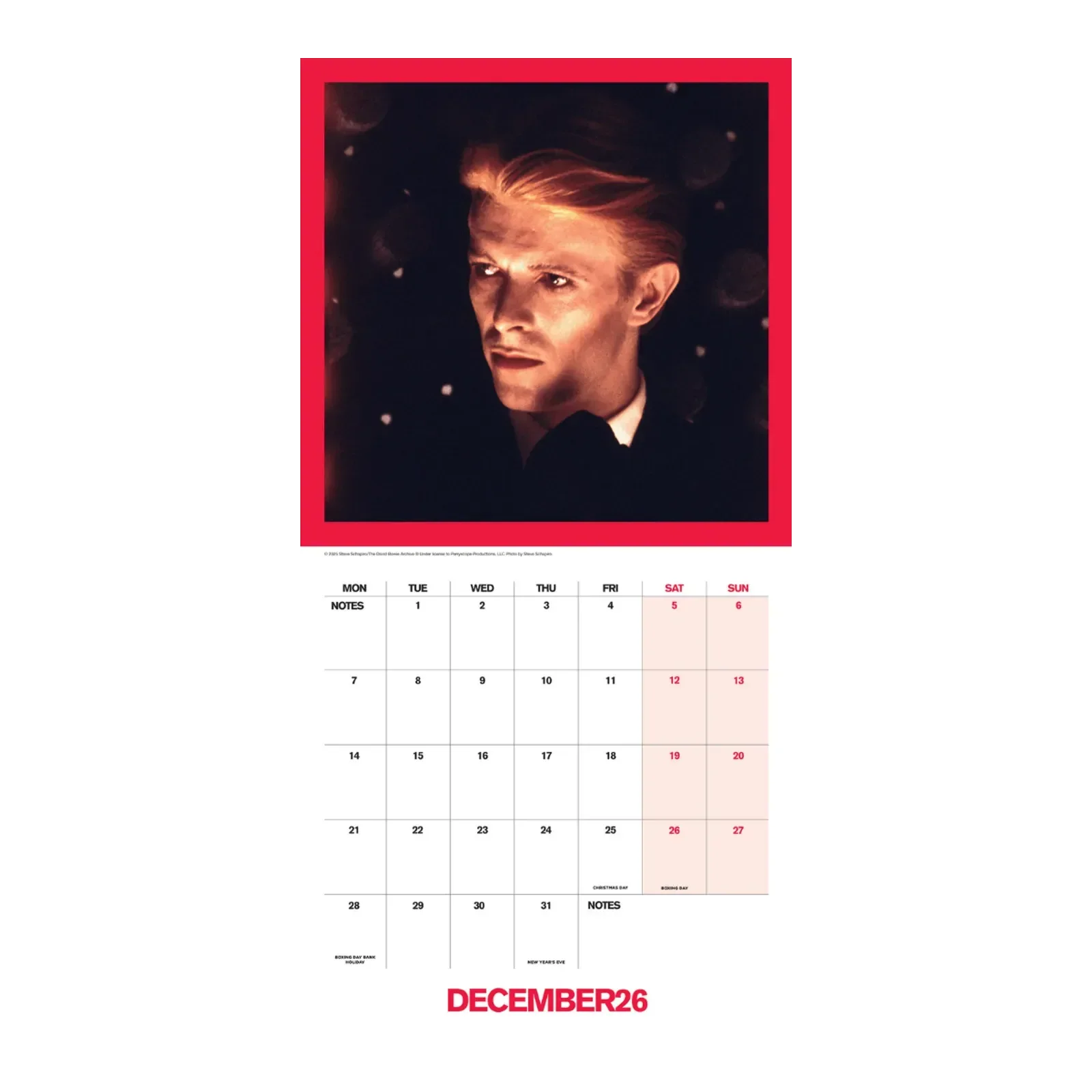 David Bowie Station to Station Collectors Edition 2026 Calendar - Image 3