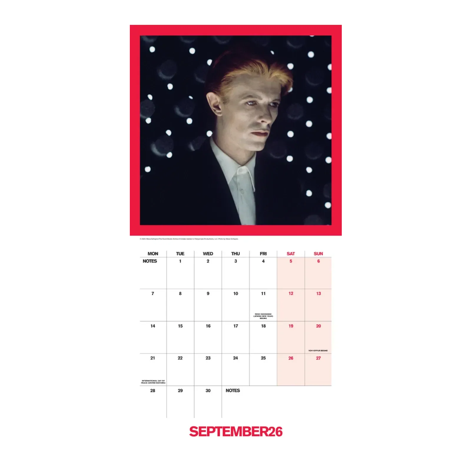 David Bowie Station to Station Collectors Edition 2026 Calendar - Image 4
