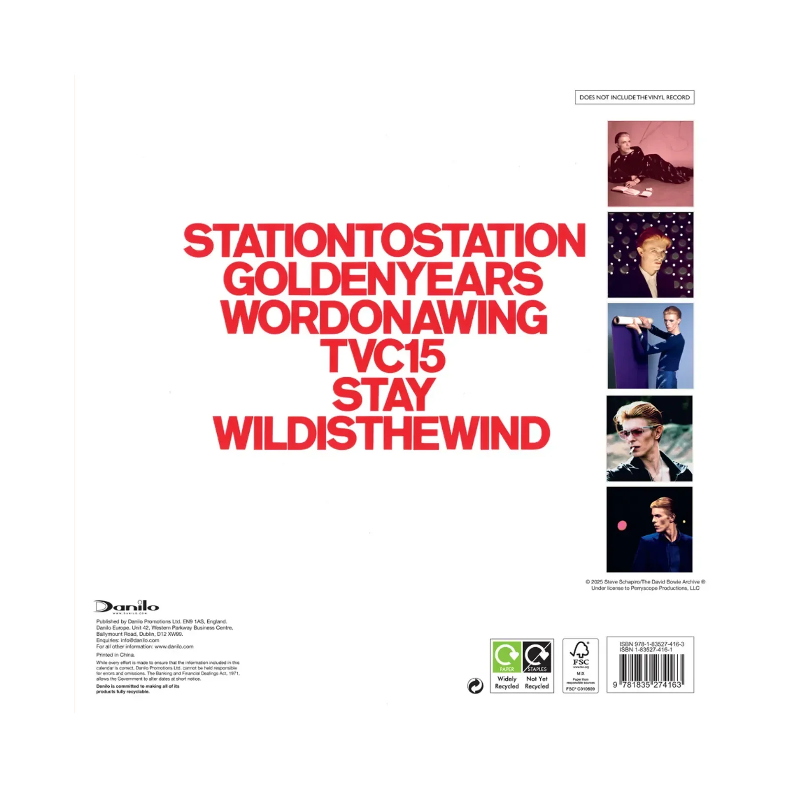 David Bowie Station to Station Collectors Edition 2026 Calendar - Image 5